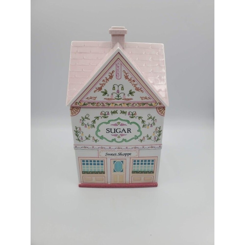 Vintage 1990 Lenox Spice Village Sugar Sweet Shoppe Canister Fine Porcelain